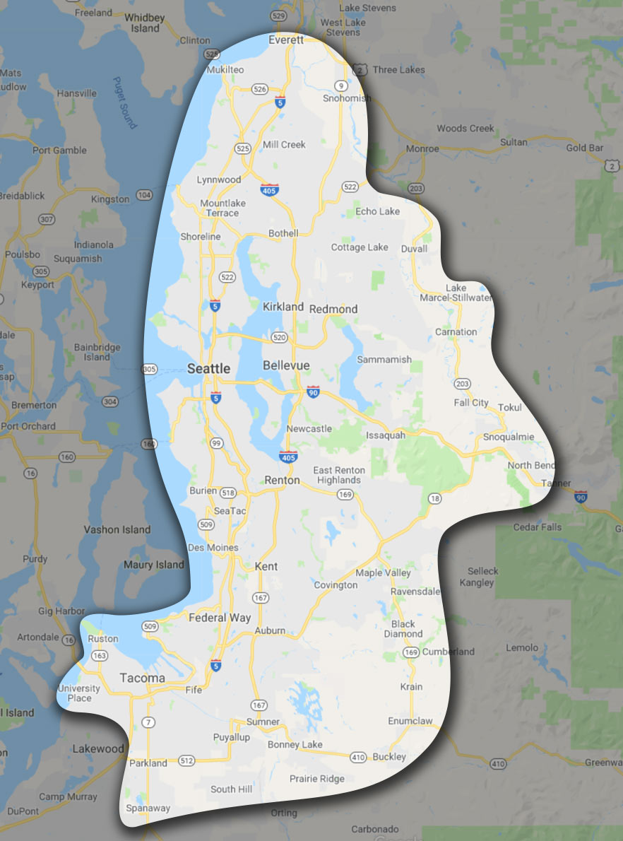 Roofing Contractor Service Area - Seattle Area